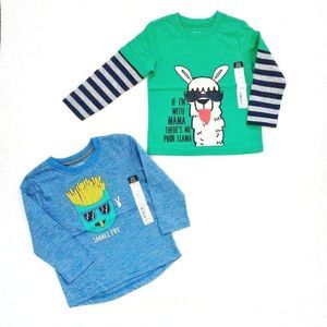 NWT okie dokie Graphic Long Sleeve T-shirt Bundle